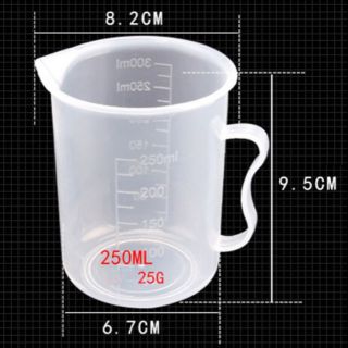 Ca Đong Nhựa Chịu Nhiệt, Ca Chia Vạch 250-300ml (Bộ 4 cái)