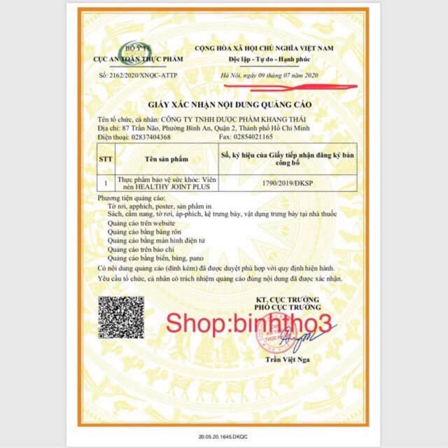 Viên uống hỗ trợ bổ khớp Healthy Join Plus 120 viên (usa mỹ)