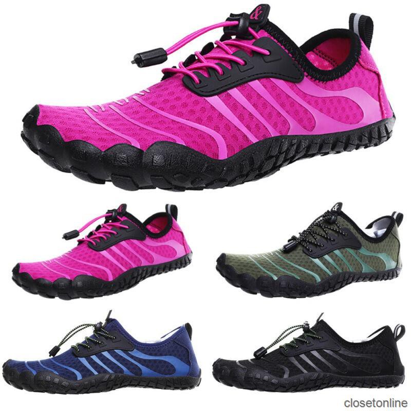 COD Unisex Aqua Shoes Lace Up Waterproof Outdoor Training Walking Light Comfortable CL