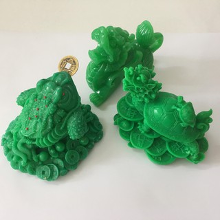 Combo 3 tượng long quy  và tỳ hưu  và cóc ngậm tiền mang tài lộc