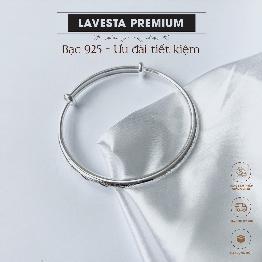 Lắc tay bạc nữ 925, cá tính, trang nhã sang trọng, trang sức lavesta nữ SUNF07