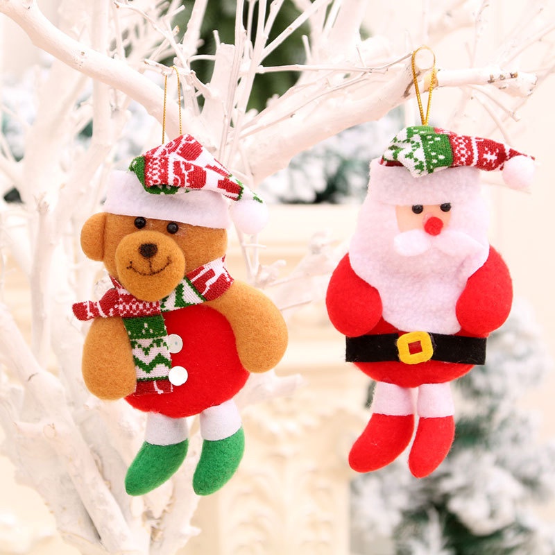 Phụ kiện treo trang trí cây thông giáng sinh hình ông già noel / tuần lộc dễ thương