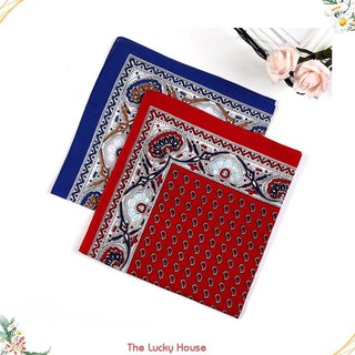 Khăn bandana họa tiết vuông dễ thương 54x54cm BDN05