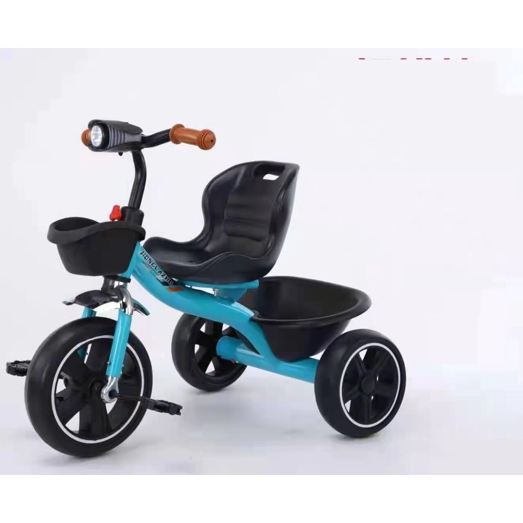 Xe đạp 3 bánh cho bé, xe cho trẻ em có ghế da cao cấp  bình nước và hộp đựng đồ  sau xe.