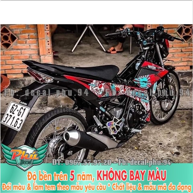 Tem rời Satria Cá Chép Đỏ đen -1