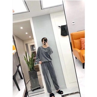 Bộ nỉ nhung D studio mặc nhà cực ấm