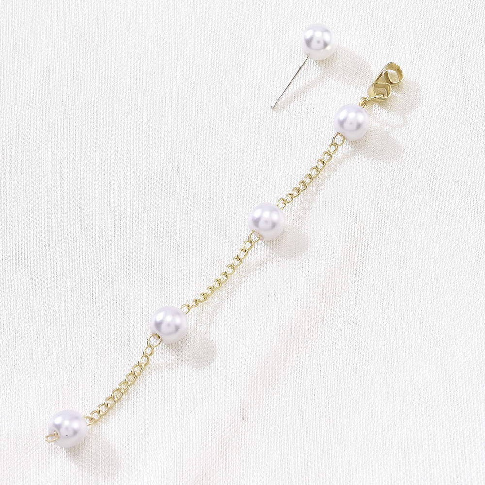 Bông Tai Dáng Dài Đính Ngọc Trai Nhân Tạo Phong Cách Hàn Quốc