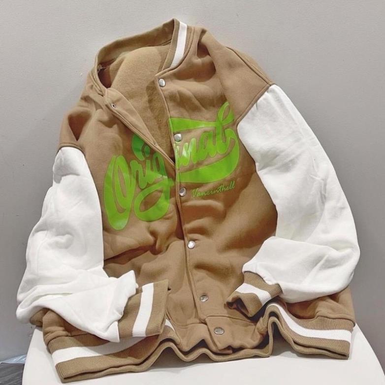 Áo Khoác Bomber Nỉ Dày Dặn Hình Quả Cầu Unisex Hot Hit(Hàng Có Sẵn, Ảnh Thật)