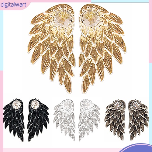 Khuyên tai hình cánh thiên thần đính đá thời trang thanh lịch dành cho nữ nhiều màu lựa chọn