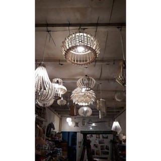 Đèn Gỗ DIY 040 thả trần decor trang trí