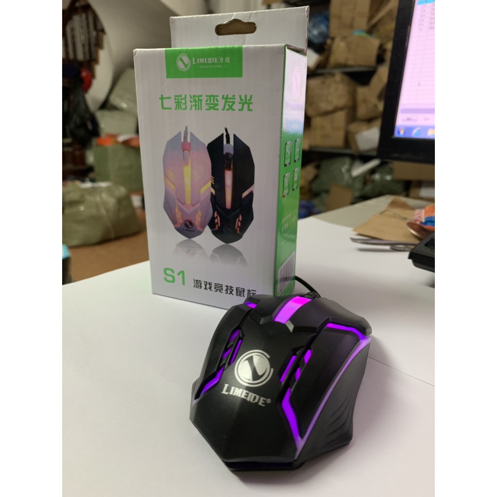 Chuột LED Limei S1 Mouse Gaming Chơi Game, Dùng Văn Phòng Cực Tốt