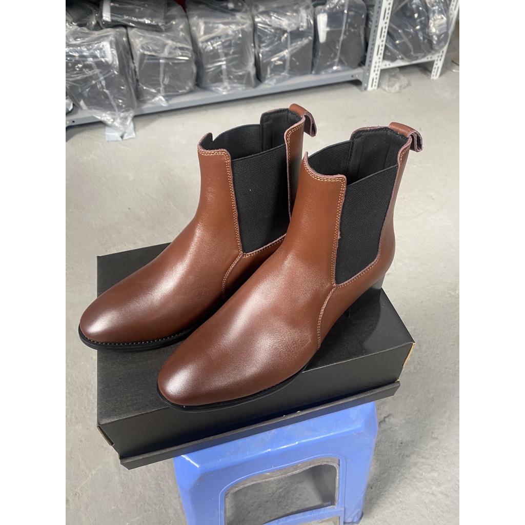 [Đế phíp] Heels Chelsea Boots Brown, Giày Bốt Nâu