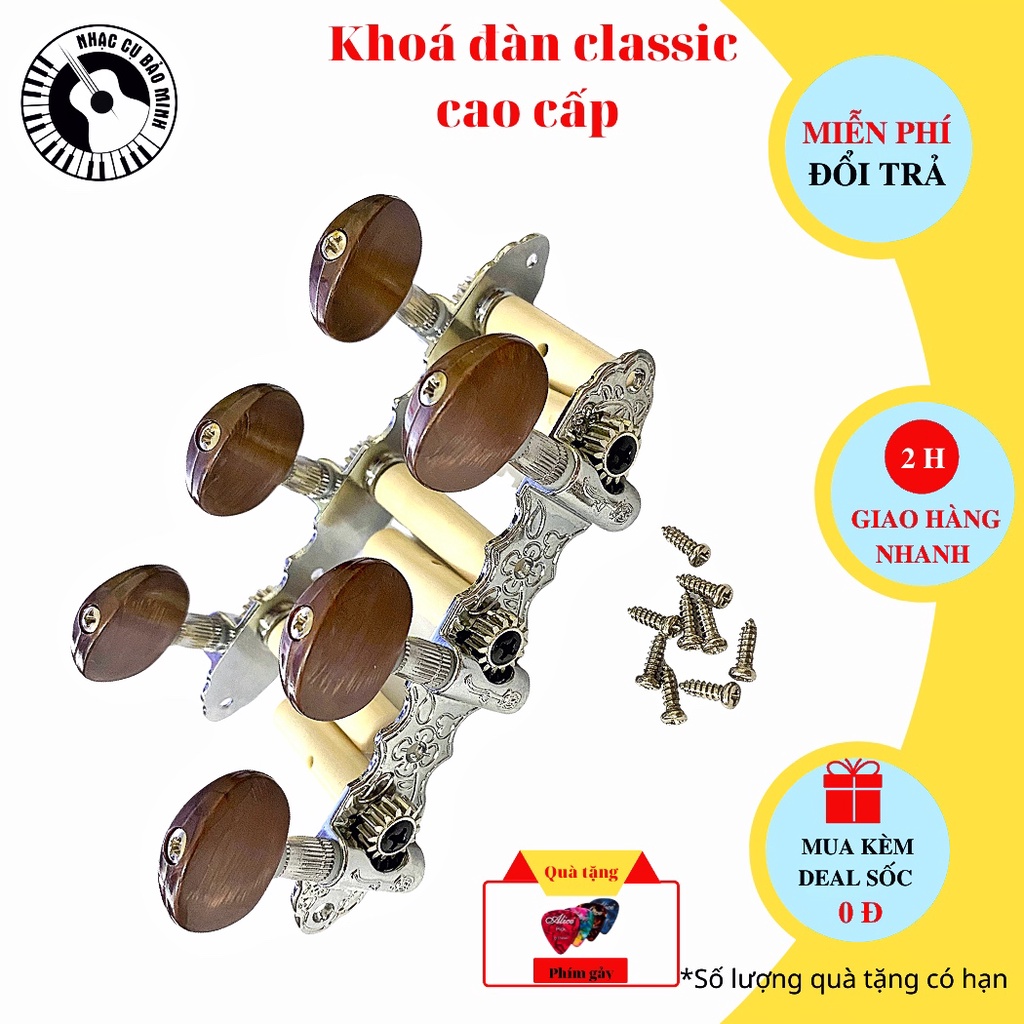 Khoá đàn guitar classic cao cấp, kèm theo ốc vít