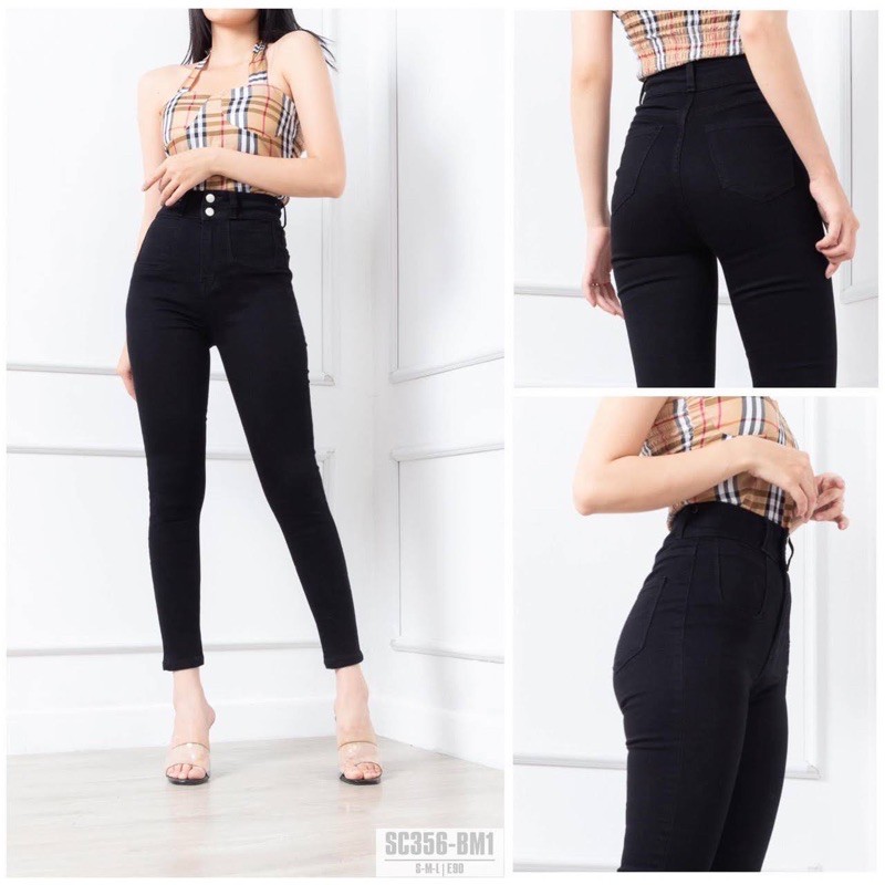 quần jean nữ, quần jean dài lưng cao qua rốn