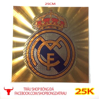 Tấm dán lưu niệm 25*25 - các câu lạc bộ bóng đá Manchester, Arsenal, Chelsea, Barca, Real, Liverpool - Trâu shop