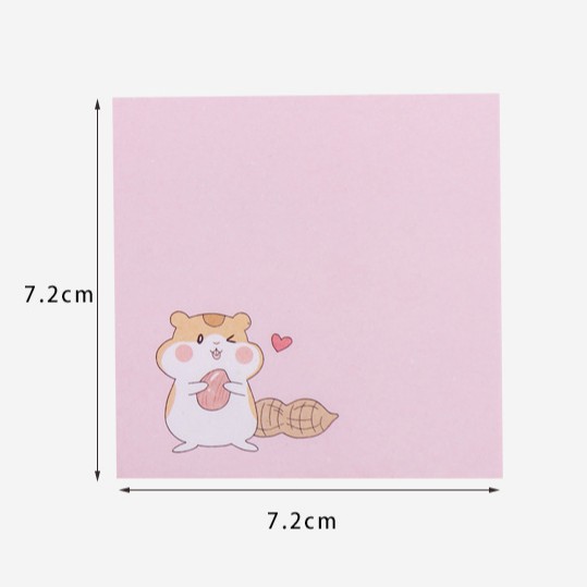 Note Pad Giấy Nhớ Ghi Chú Sóc Hạt Dẻ Cute