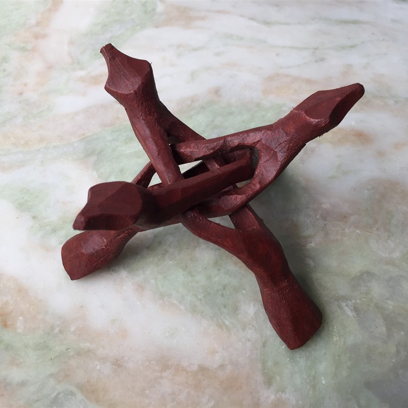 Wooden Tripod Abalone Shell/ Crystal Ball Stand/ Chân đế gỗ thánh/ Wooden Tripod for Incense Burning & Smudging