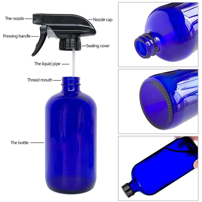 Set 2 Chai Thủy Tinh Rỗng 250ml Đựng Tinh Dầu Làm Sạch Da