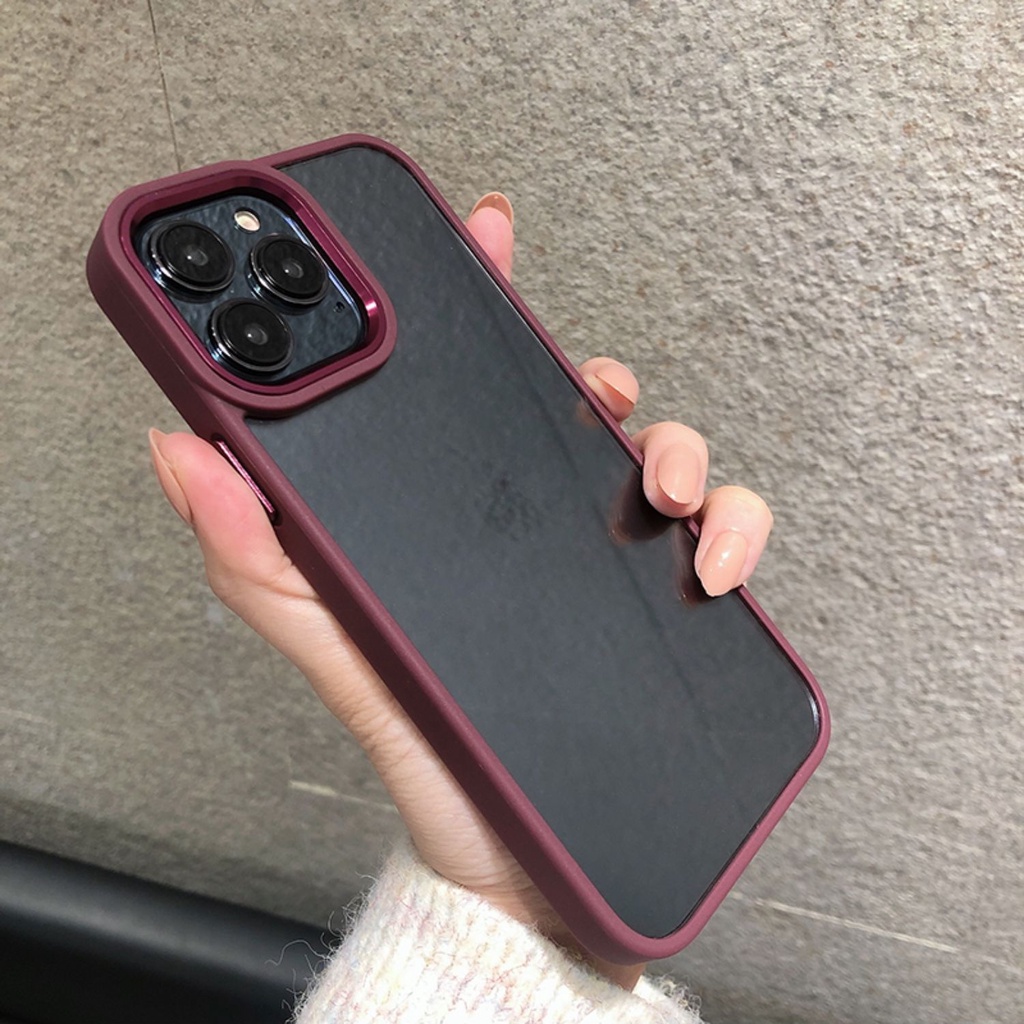 Ốp Điện Thoại PC Cứng Trong Suốt Chống Sốc Bảo Vệ Ống Kính Máy Ảnh Cho Iphone 14 Pro Max 13 12 11 Pro Max