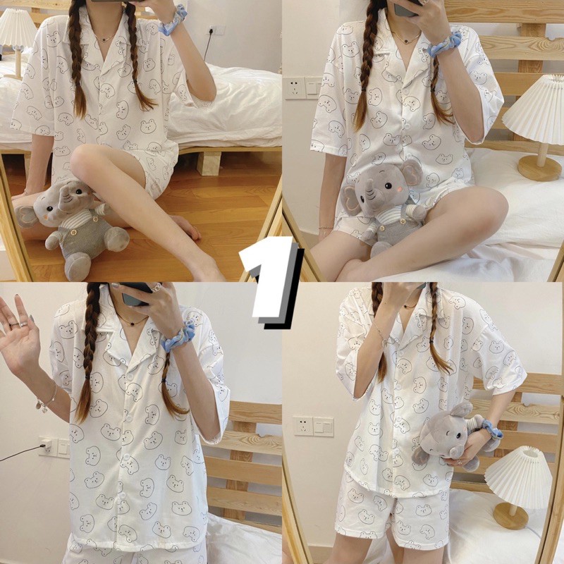 ĐỒ NGỦ PIJAMA COTTON KOREAN CUTE XĨU (SẴN) | BigBuy360 - bigbuy360.vn