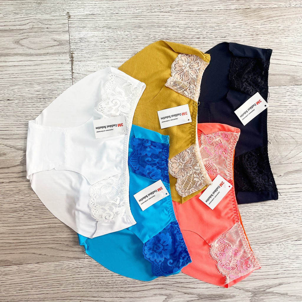 Quần Lót Nữ, Quần Lót Nữ Cotton Thoáng Mát, Quần Lót Nữ Phối Ren Lưng Chun Shopmepon QL422 (hình thật shop tự chụp) | BigBuy360 - bigbuy360.vn