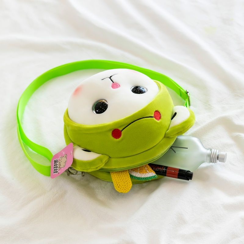 Túi Đeo Chéo Hình Khủng Long Nhồi Bông Mini Dễ Thương Cho Bé Gái