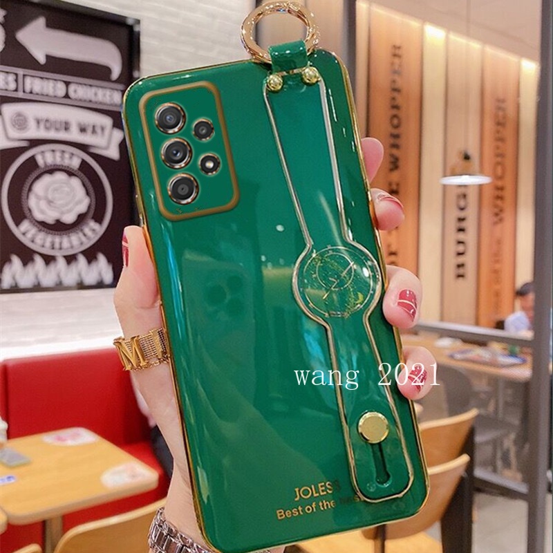 Ốp Điện Thoại Silicone Mềm Có Quai Cầm Tay Mẫu Mới Cho Samsung Galaxy A73 A53 A03 A33 M23 M33 5G A13 A23 LTE 4G
