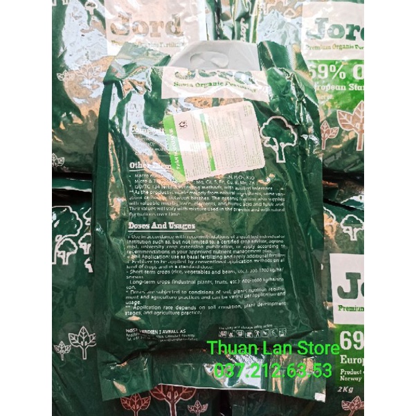 Phân Hữu Cơ Tan Chậm Jord Nauy Saiva gói 2kg