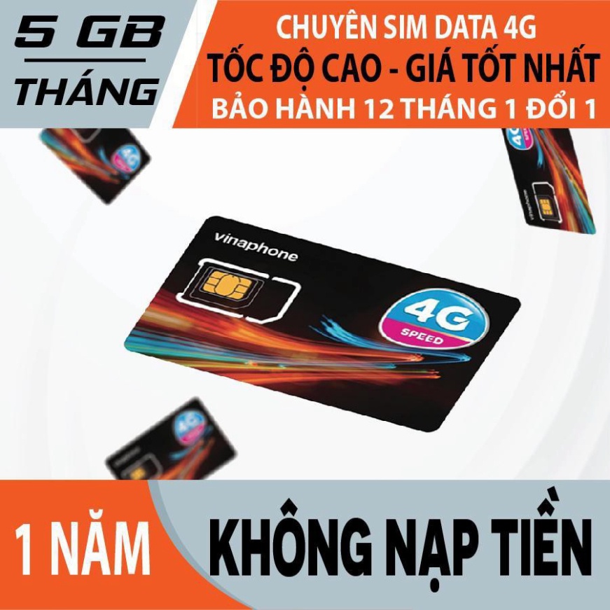 HOT SALE SIM 4G VINA VD149 12T KM 4GB/NGÀY vd89 TẶNG 2GB/NGÀY trọn gói 1 năm không cần nạp tiền hàng tháng )(*