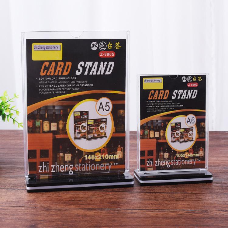Menu mica A5 A6 đế cắm, kệ mica để bàn đẹp A5, A6