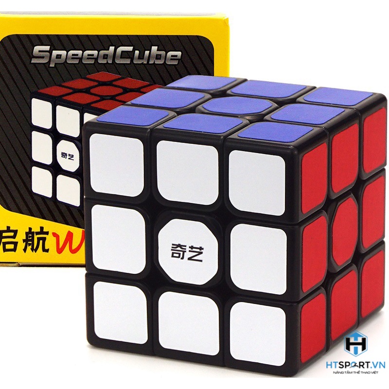 RuBik 3x3, Khối Rubix 3 Tầng Khối Lập Phương Viền Đen, Phát Triễn Trí Tuệ QiYuan CuBe Cao Cấp ( Black )