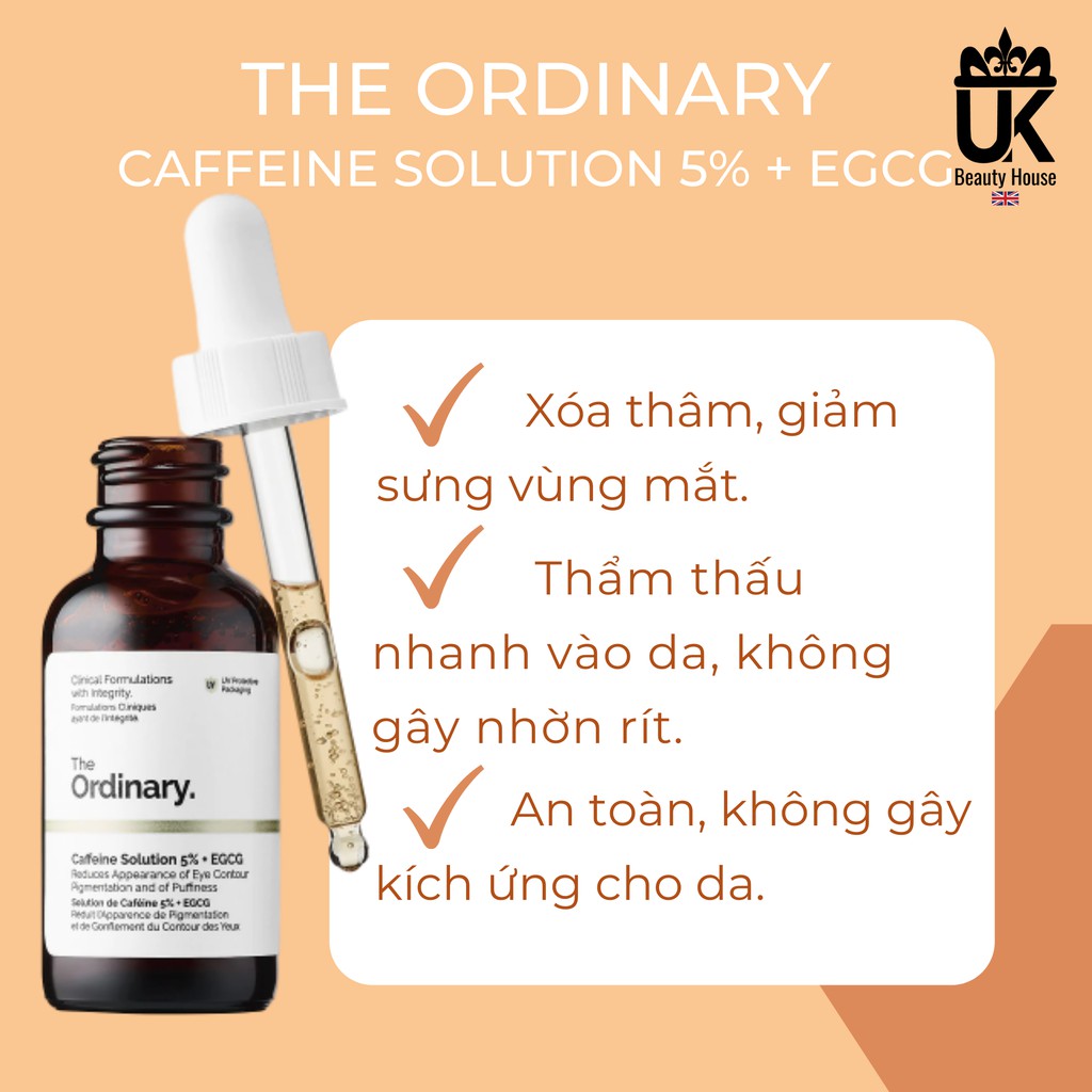 SERUM MỜ THÂM QUẦNG MẮT THE ORDINARY CAFFEINE SOLUTION 5% + EGCG 30ml