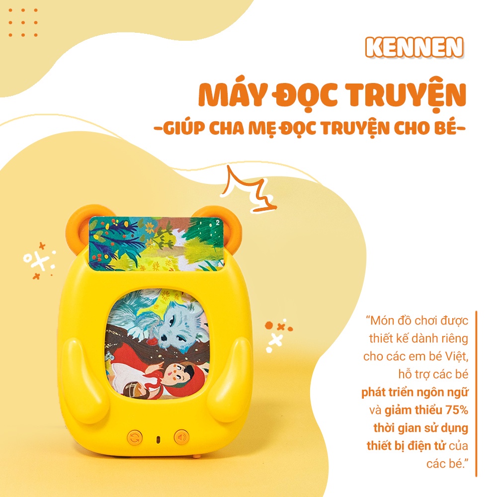 Máy đọc thẻ truyện tranh cho bé - Nuôi con thông minh, giàu tình cảm - bảo hành 6 tháng, 1 đổi 1