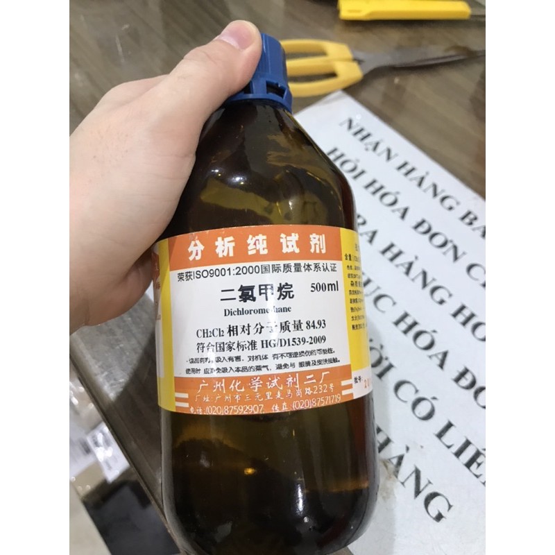 Hoá chất Dichloromethane CH2Cl2 chai 500ml Methylene chloride MC DCM CAS 75-09-2 ch2cl2