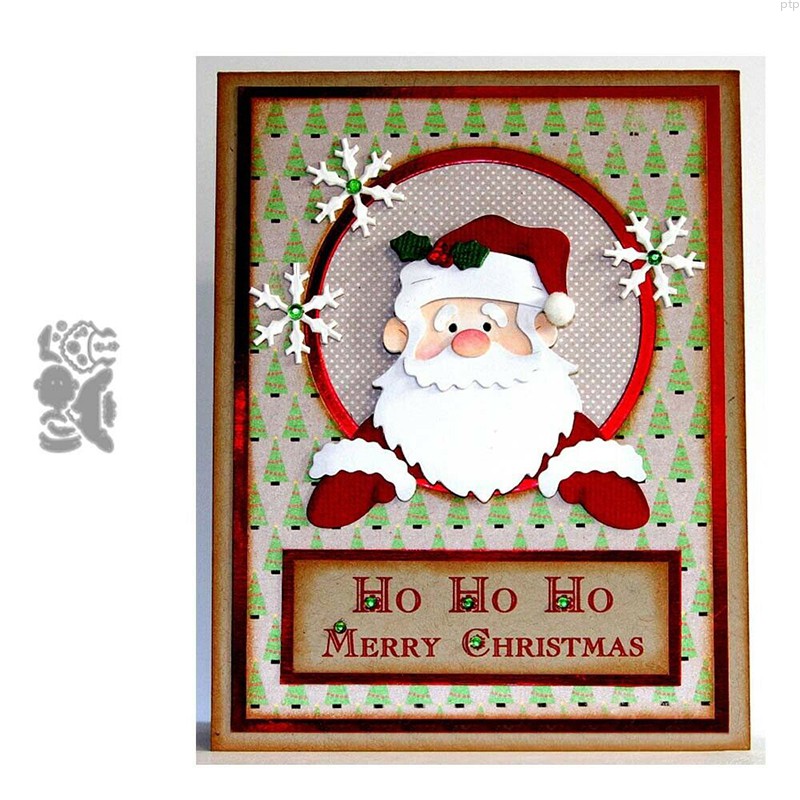 Khuôn Cắt Giấy Làm Từ Kim Loại Hình Ông Già Noel Trang Trí Scrapbook