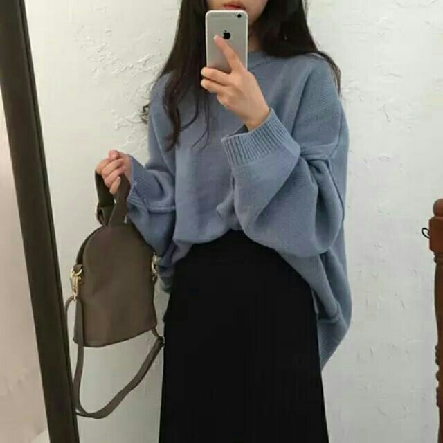Áo len dáng thụng ulzzang