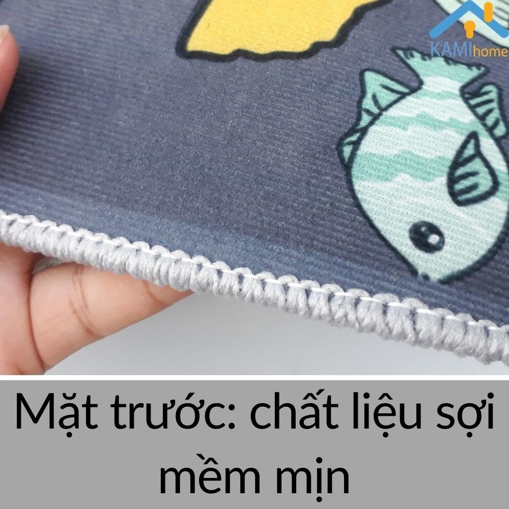 Thảm lau chân khô trải sàn chống trượt hình Chữ nhật 60*40cm mã 27007b - KMVN