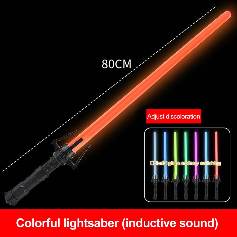 Star Wars Lightsaber RGB 7 Colors Change Metal Handle Laser Sword Heavy Duel Sound Two in One Lightsaber Cosplay Stage Props