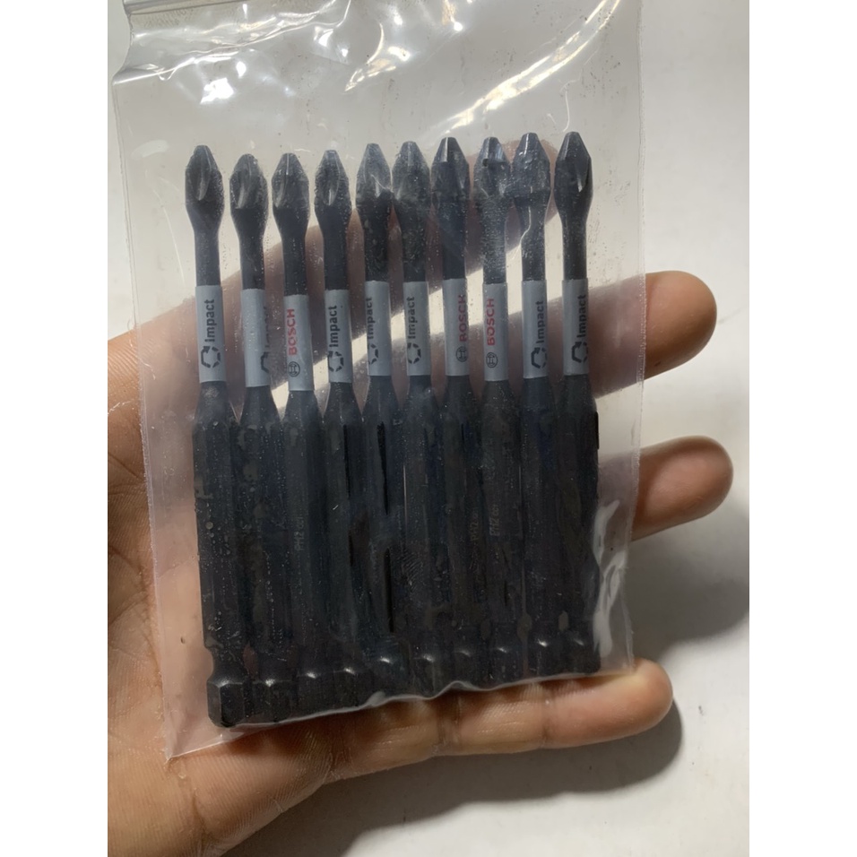 ( Sỉ mũi vít ) Túi 10 mũi vít Bosch PH2 dài 90mm chính hãng có từ