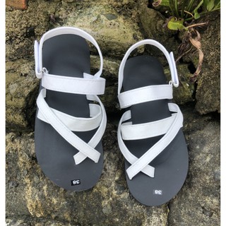 Sandal chíp chíp dép xăng đan nam và nữ đế đen quai trắng size từ 36 đến 42 nam