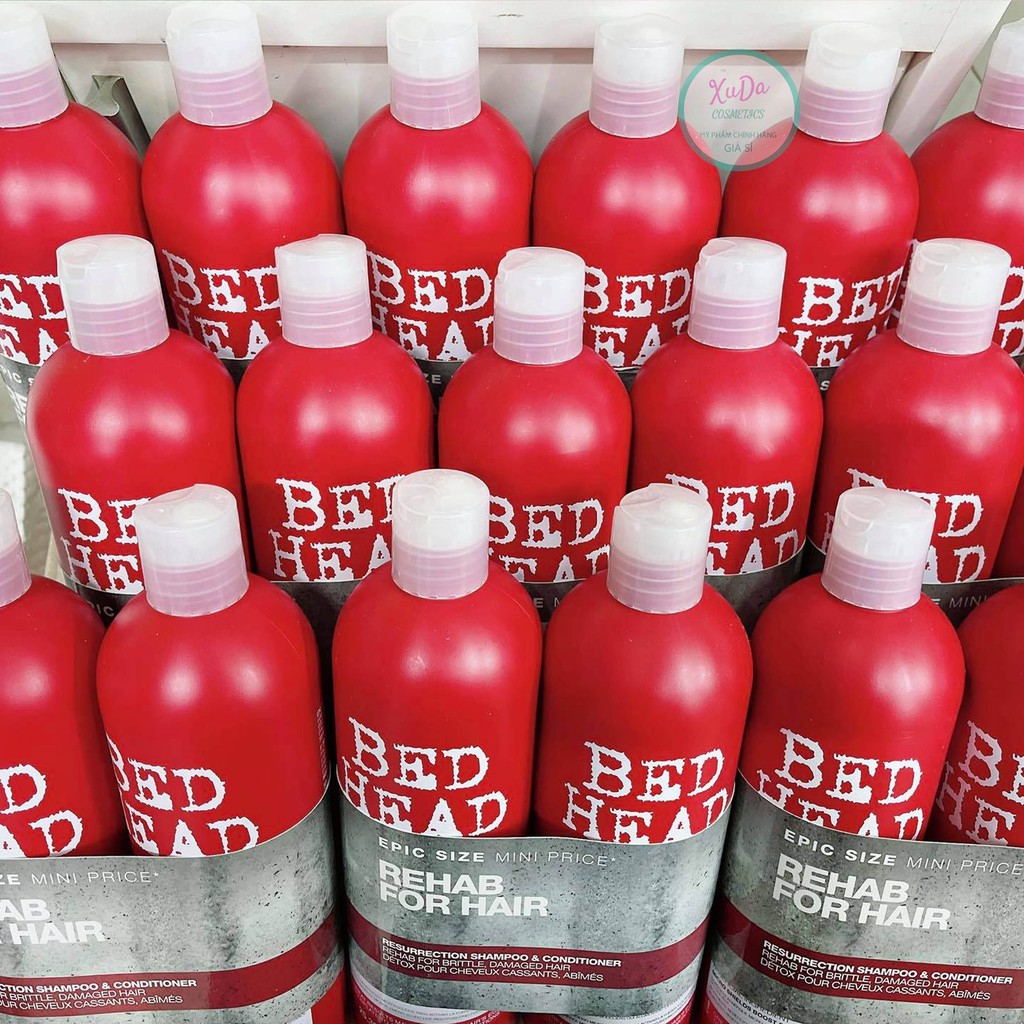 Dầu gội tigi đỏ tigi bed head cặp gội xả 750ml x2 chai phục hồi tóc hư tổn cấp độ 3 bản Mỹ