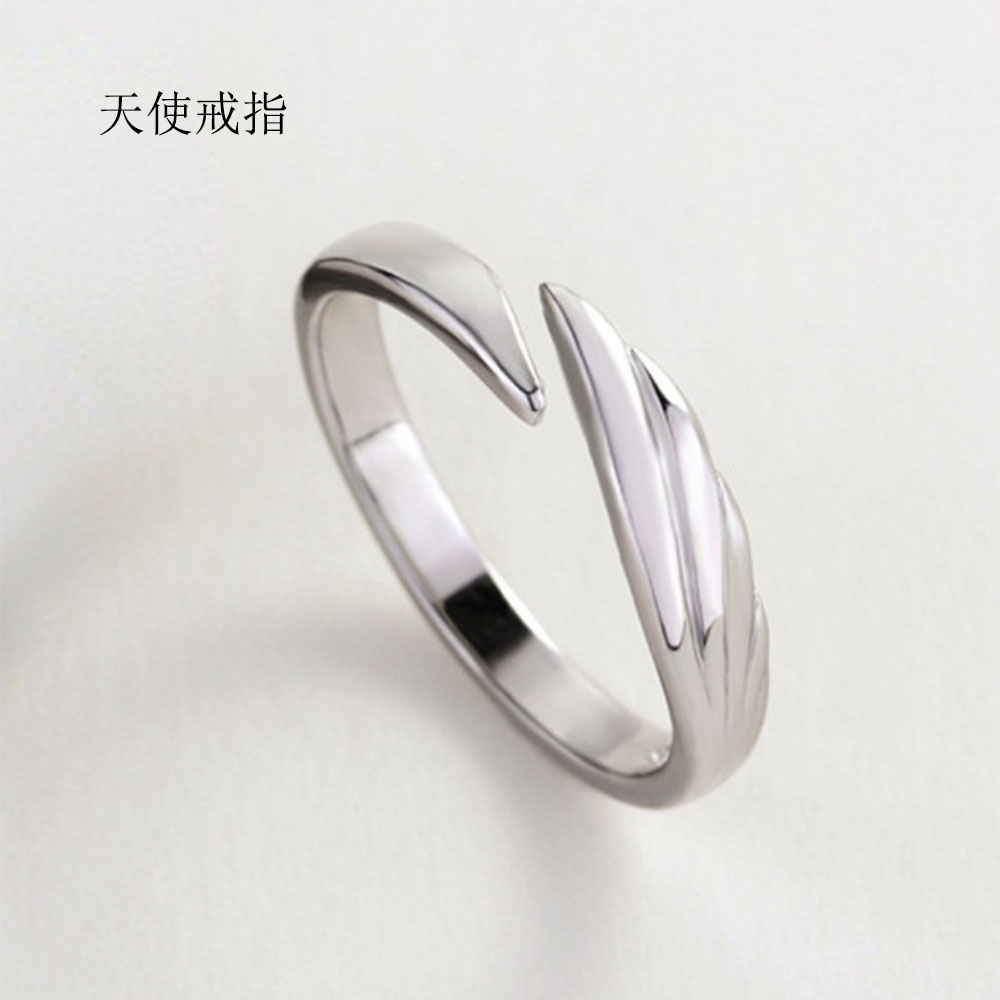 Nhẫn Trang Sức Kiểu Hở Có Thể Điều Chỉnh Hình Ác Quỷ Và Thiên Thần Thời Trang