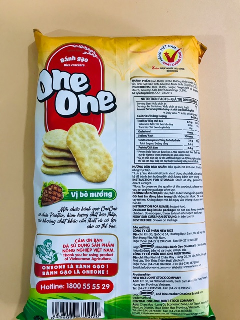 Bánh gạo mặn One One (mẫu mới) gói 150g