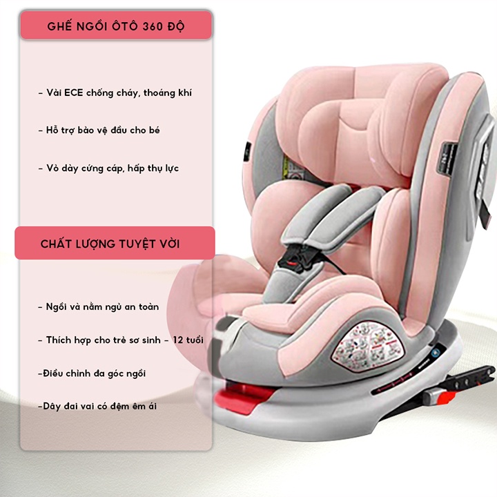 Ghế ngồi ô tô an toàn cho bé, ghế ngồi xe hơi cao cấp-PUALO STORE
