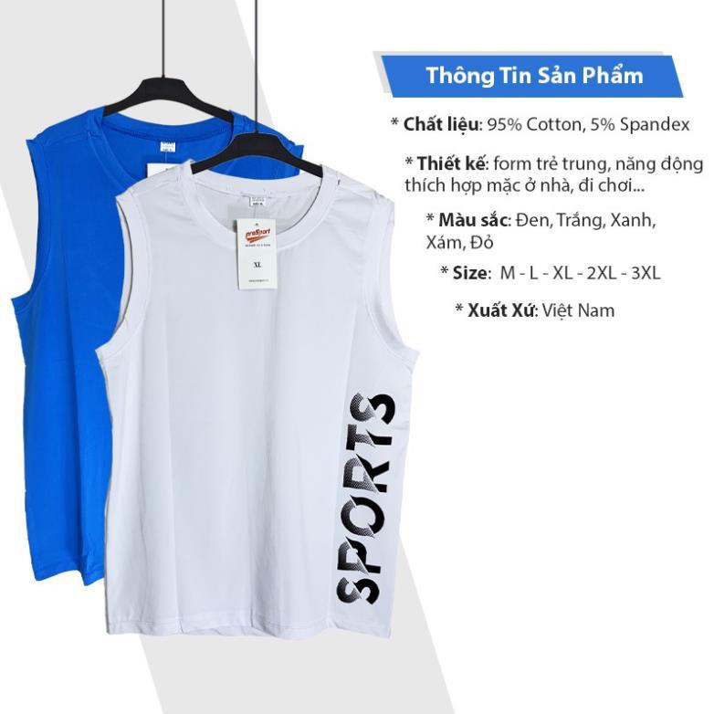 Áo ba lỗ thể thao sát nách nam tanktop giá rẻ thoáng mát có size đại (BL002) | BigBuy360 - bigbuy360.vn