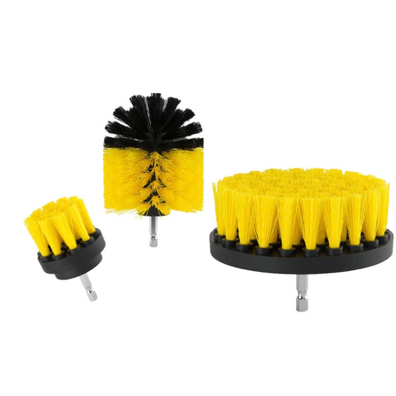 Bộ 3 đầu bàn chải gắn máy khoan cầm tay,cọ rửa nhà cửa siêu sạch,tiện lợi