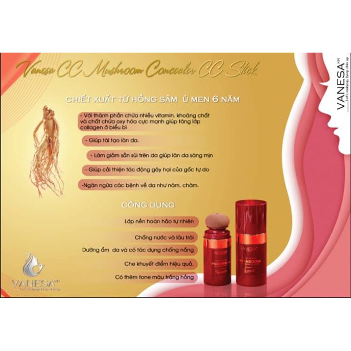 CC cream đỏ Vanesa Hồng Sâm che khuyết điểm, dưỡng da, chống nắng SPF 50+ | BigBuy360 - bigbuy360.vn