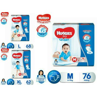 [HUGGIES CỘNG MIẾNG]Tả Dán/Quần HUGGIES DRY SUPER JUMBO M76/L68/XL62/XXL56