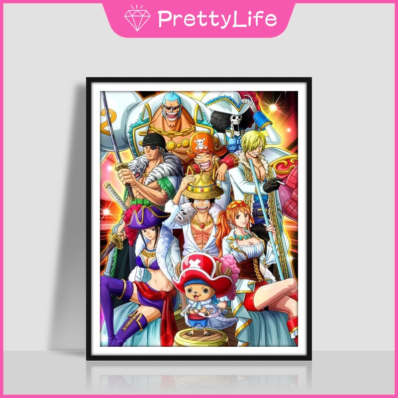 Bộ Tranh Đính Đá 5D Họa Tiết Hoạt Hình Anime Độc Đáo Kích Thước 40x50cm DIY Dùng Trang Trí Nhà Cửa
