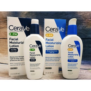 Sữa dưỡng ẩm Cerave Facial Moisturizing Lotion các loại đêm và spf30 ban ngày 60ml, 89ml (chuẩn Mỹ)